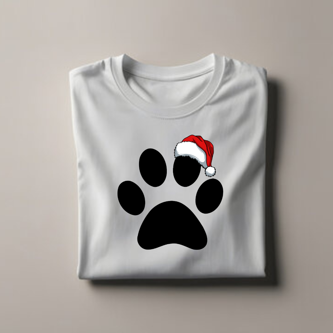 Christmas Paw Santa T-Shirt 2024