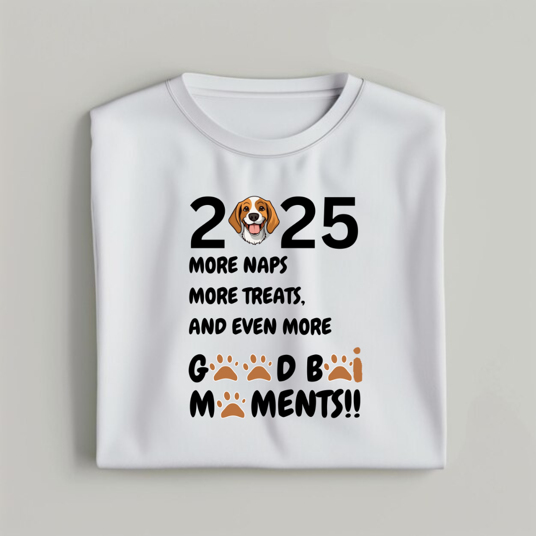 Happy New Year 2025 T-Shirt For Dog Lovers