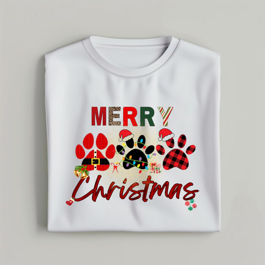 Merry Christmas Paw Design for Dog Lovers