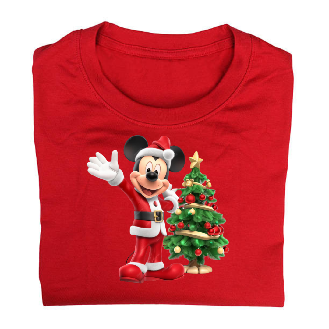 Mickey Santa with Christmas Tree T-Shirt 2024