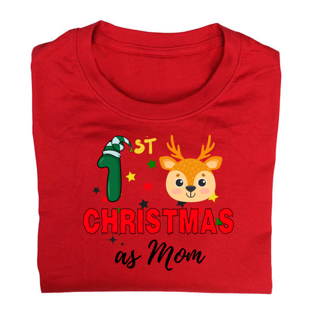 First Christmas As A MOM T-Shirt 2024