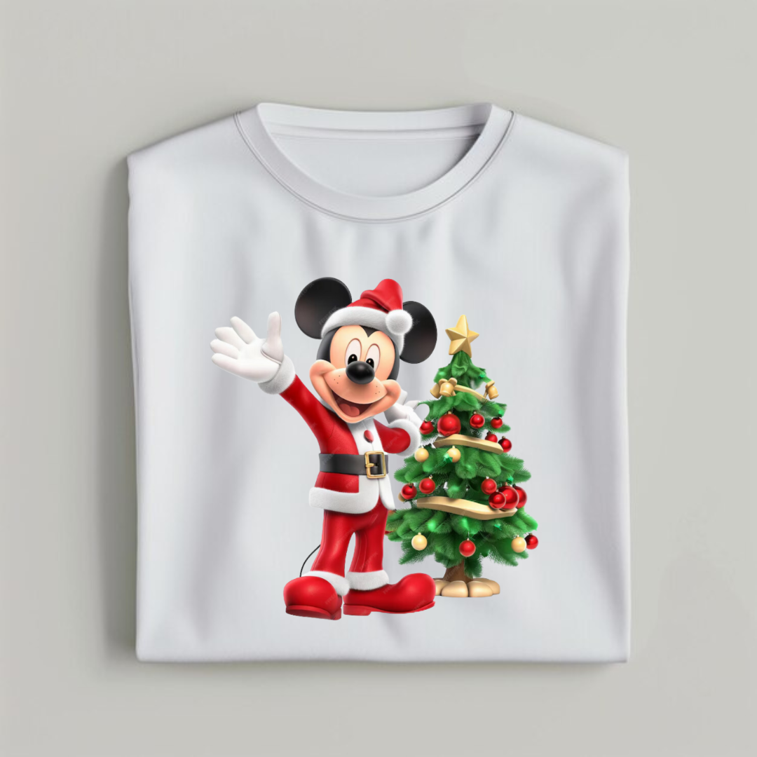 Mickey Santa with Christmas Tree T-Shirt 2024