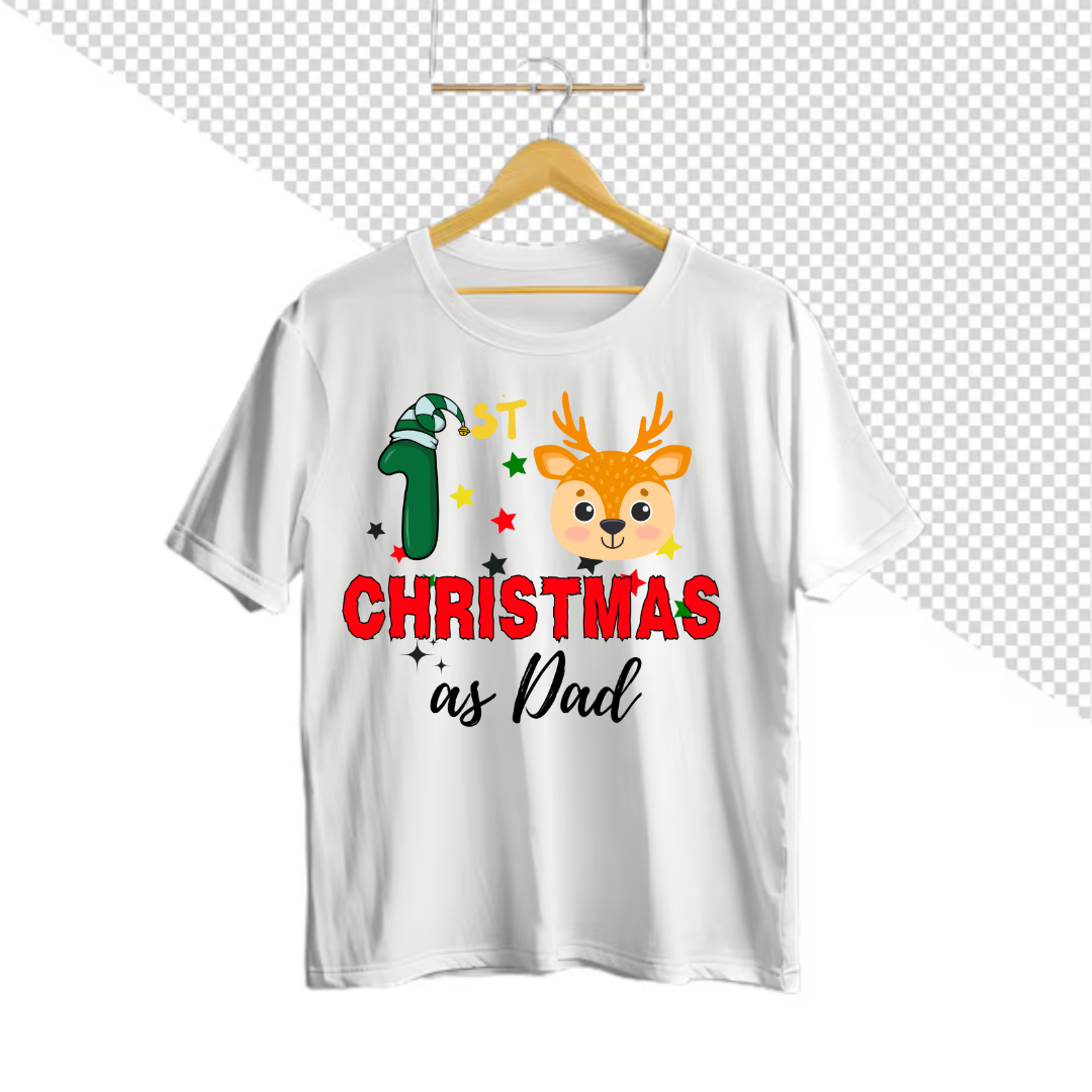 First Christmas As A DAD T-Shirt 2024