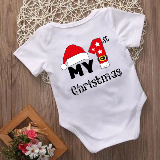 My First Christmas Baby Rompers for Boys and Girls